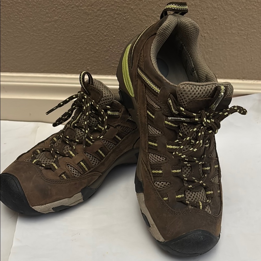 Keen Brown and Green Hiking Shoes